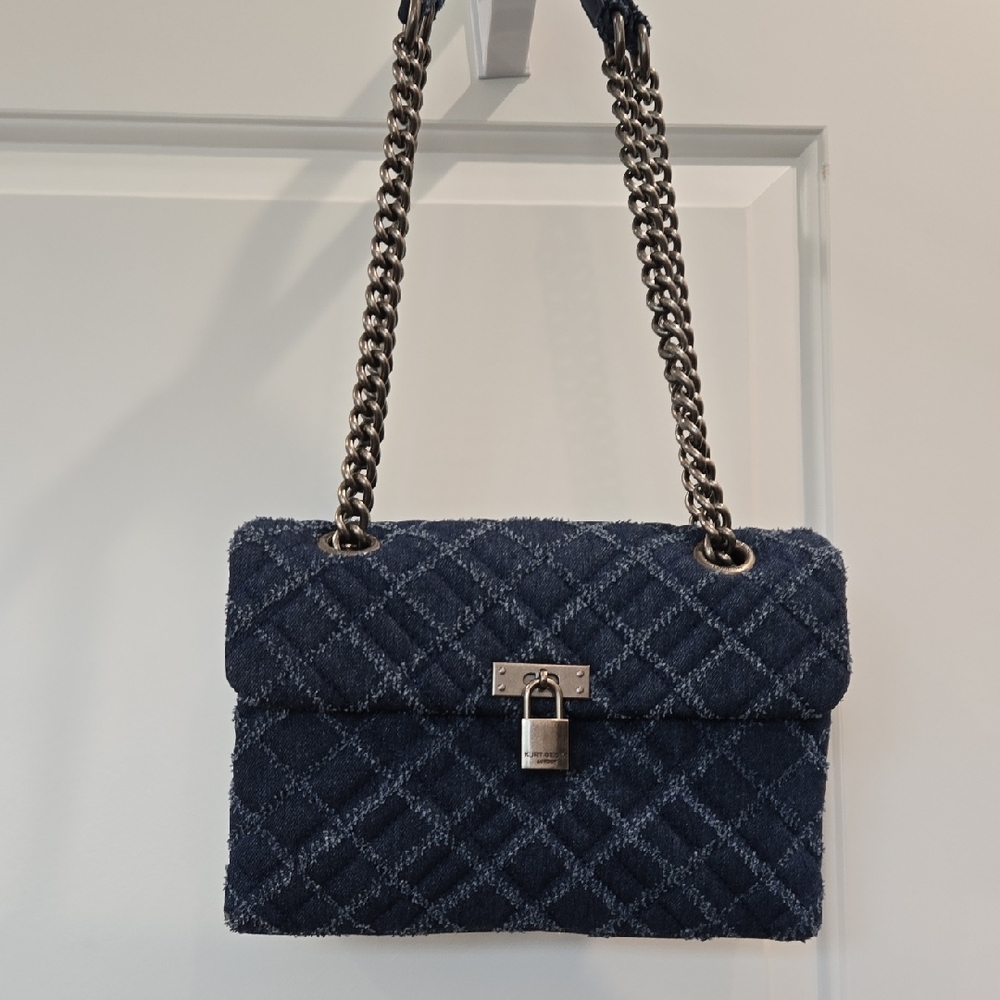 Kurt Geiger Navy Quilted Crossbody Bag